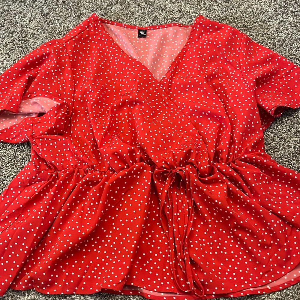 Poka-dot blouse
